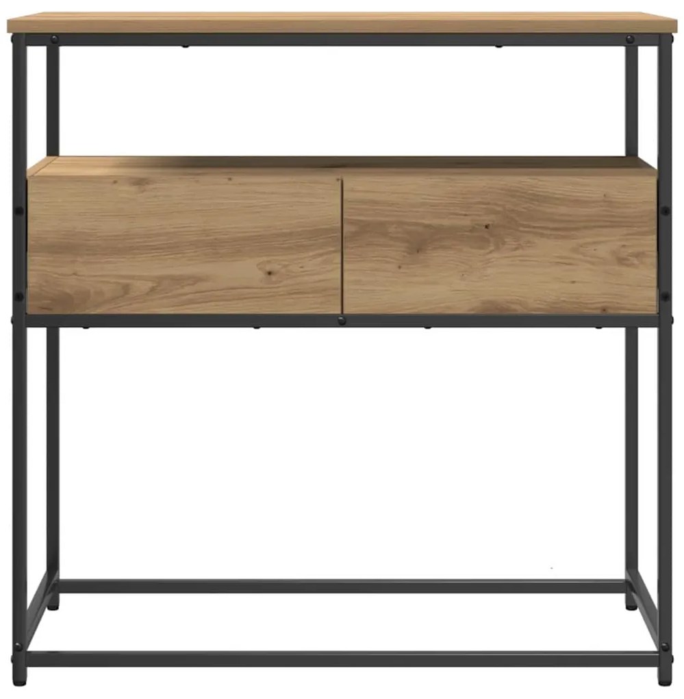 vidaXL Τραπέζι Κονσόλας με συρτάρι artisan δρυς 75 x 40 x 75 cm