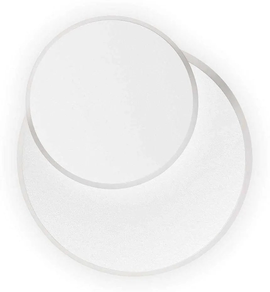 Φωτιστικό Τοίχου-Απλίκα Pouche Round 259345 25x25x5cm LED 14W 3000K White Ideal Lux