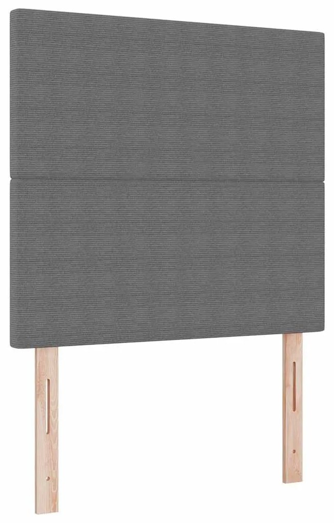 vidaXL Κεφαλάρι με κεφαλάρι Ανοιχτό γκρι 80 cm Ύφασμα Ριμπ