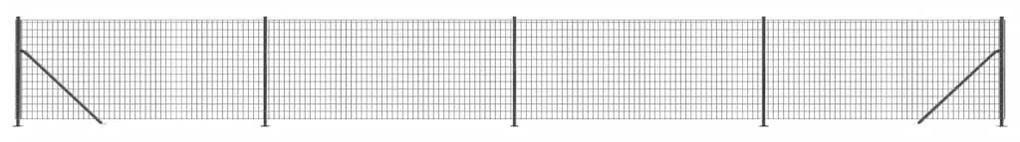 Συρματόπλεγμα Περίφραξης Ανθρακί 1 x 10 μ. με Βάσεις Φλάντζα - Ανθρακί