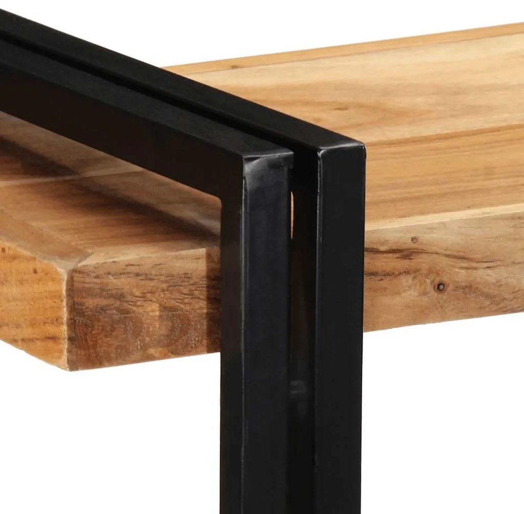 Ράφι τοίχου 110x33x45 cm Μασίφ ξύλο ακακίας - Καφέ