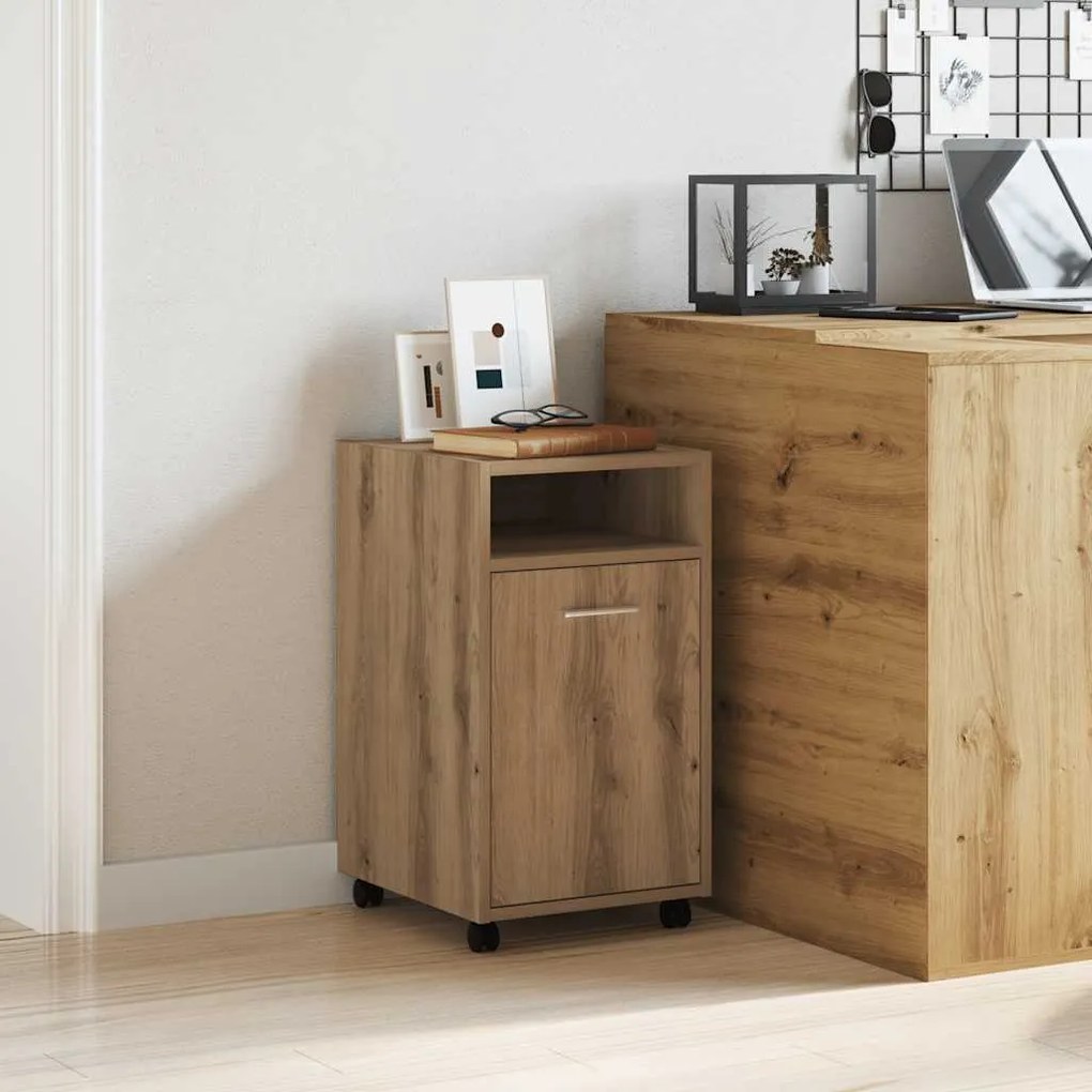 ντουλάπι vidaXL με ροδάκια Artisan Oak 33x38x60 cm Κατασκευασμένο ξύλο
