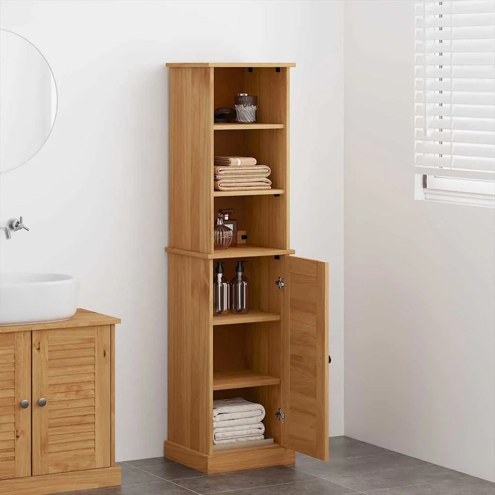 vidaXL Σετ Επίπλων Μπάνιου με ράφι VIGO 2 pcs Καφέ και Καραμέλα καφέ