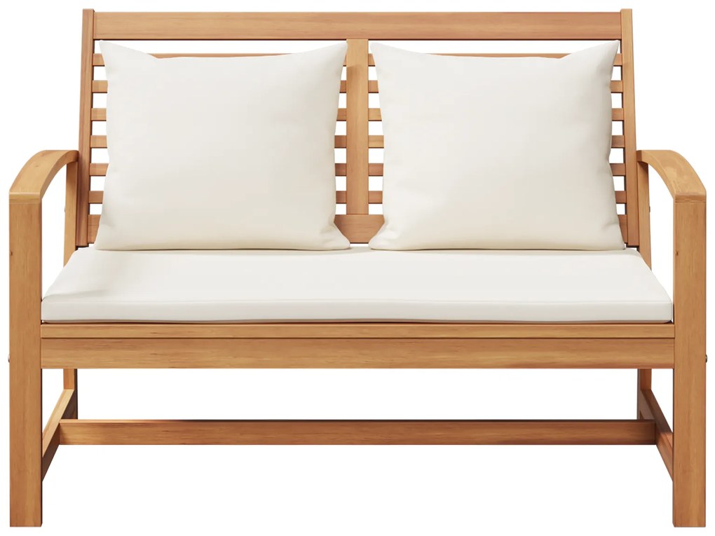vidaXL Παγκάκι κήπου Φυσικό 110 x 64 x 76.5 εκ Μασίφ ξύλο teak