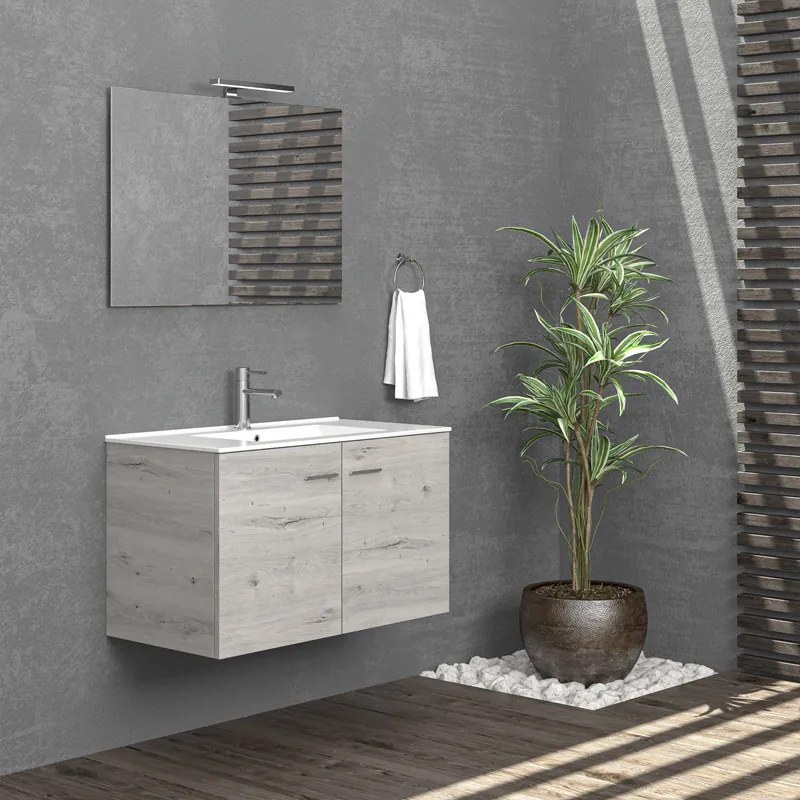 KARAG  NEW BITOLA Βάση με δύο πόρτες Ice Oak 8902 NEW BITOLA 90 KARAG 89x45x55cm KARAG-5206836046594