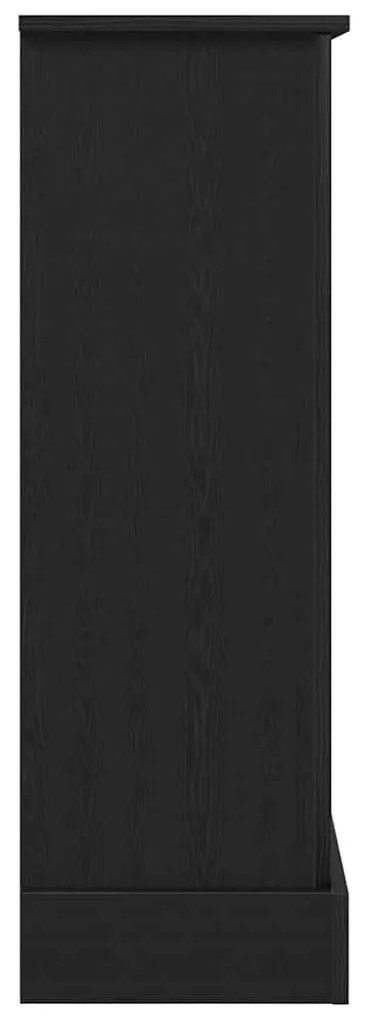 vidaXL Γύρος τζακιού Μαύρη δρυς 90x30x90 cm Κατασκευασμένο ξύλο