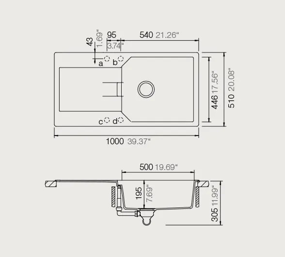 Νεροχύτης Schock Manhattan Cristalite 30100-Gkri