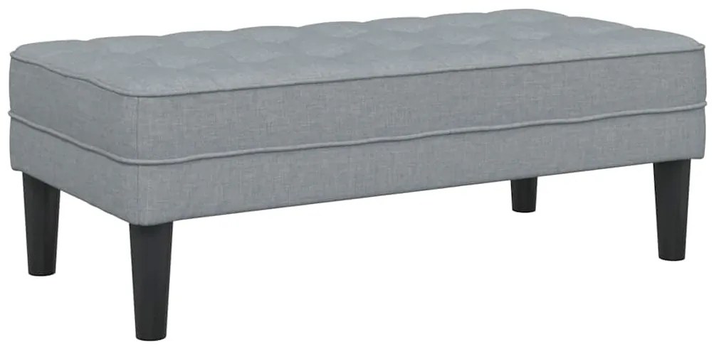 vidaXL παγκάκι με μαξιλάρι Ανοιχτό γκρι 113 x 57 x 39 εκ. ύφασμα