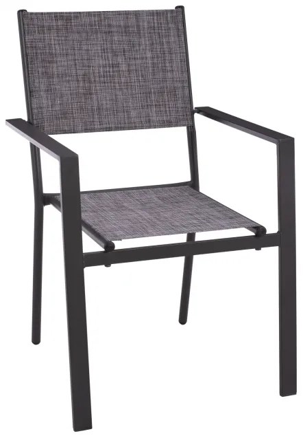 Πολυθρόνα &quot;SANDRA&quot; από μέταλλο/textilene σε γκρι χρώμα 57x56x90