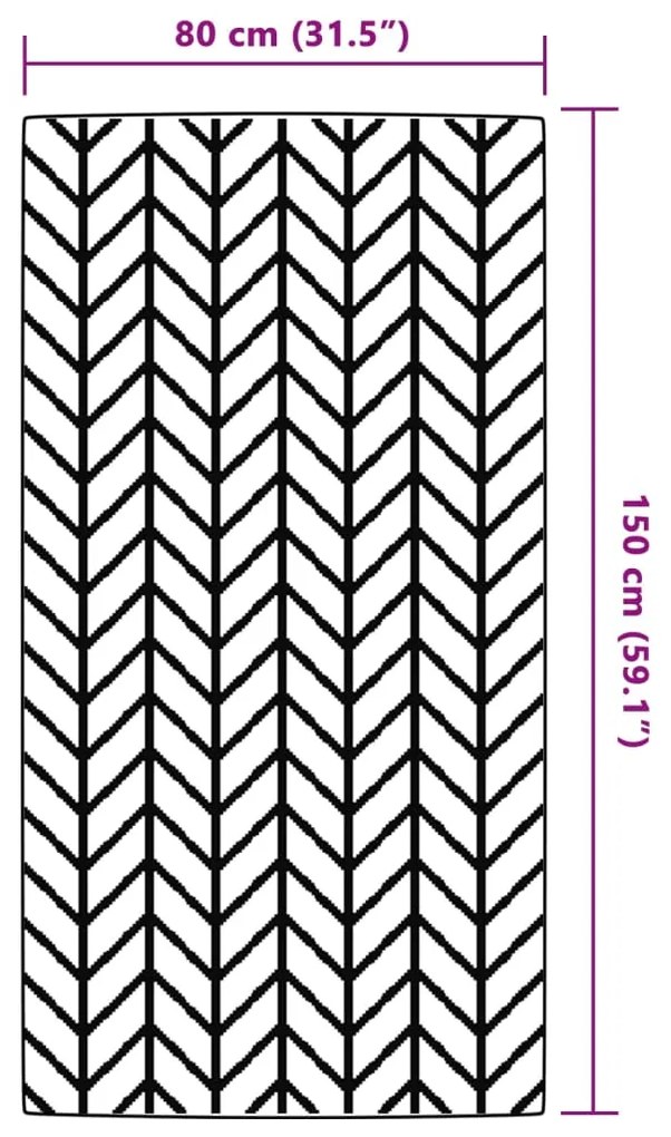 vidaXL Χαλί εξωτερικού χώρου ARAKIL γκρι 80x150 cm PP