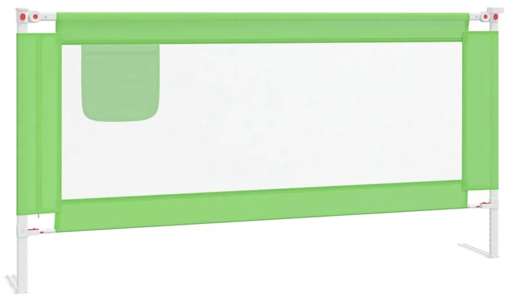 vidaXL Μπάρα Κρεβατιού Προστατευτική Πράσινη 180 x 25 εκ. Υφασμάτινη