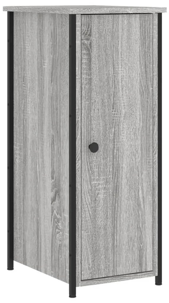Κομοδίνο Γκρι Sonoma 32 x 42 x 80 εκ. από Επεξεργασμένο Ξύλο - Γκρι