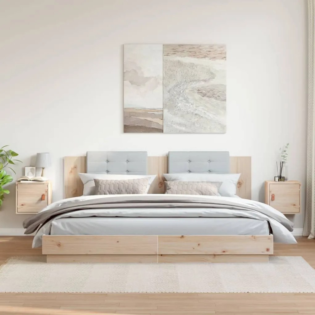 vidaXL Ντουλάπια Τοίχου 2 τεμ. 31,5x30x30 εκ. από Μασίφ Ξύλο Πεύκου