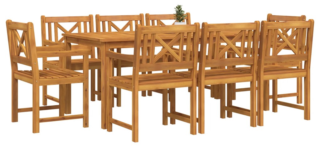 vidaXL Καρέκλες κήπου 2 τεμάχια 56x56x90 εκ Μασίφ ξύλο ακακίας