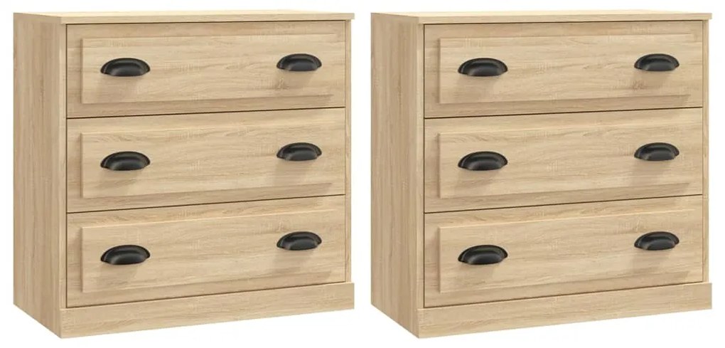 vidaXL Ντουλάπι 2 τεμ. Sonoma Δρυς από Επεξεργασμένο Ξύλο