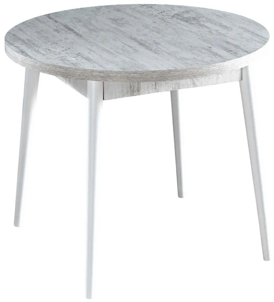 Τραπέζι Stil 107BCK1504 90x77,5x90cm Antique White Μοριοσανίδα,Ξύλο