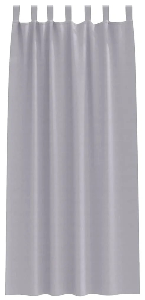 vidaXL Κουρτίνες 2 pcs Μεταλλικό Γκρι 245x140εκ. Πολυεστέρας