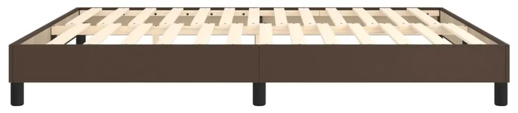 vidaXL Σκελετός Κρεβατιού με Ελατήρια Καφέ 180x200 εκ. από Συνθετικό Δέρμα