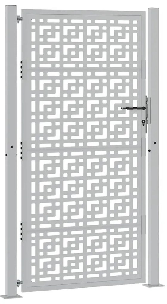vidaXL Πύλη κήπου 105x180 cm Σταυρός σχεδιασμού από διαβρωμένο χάλυβα
