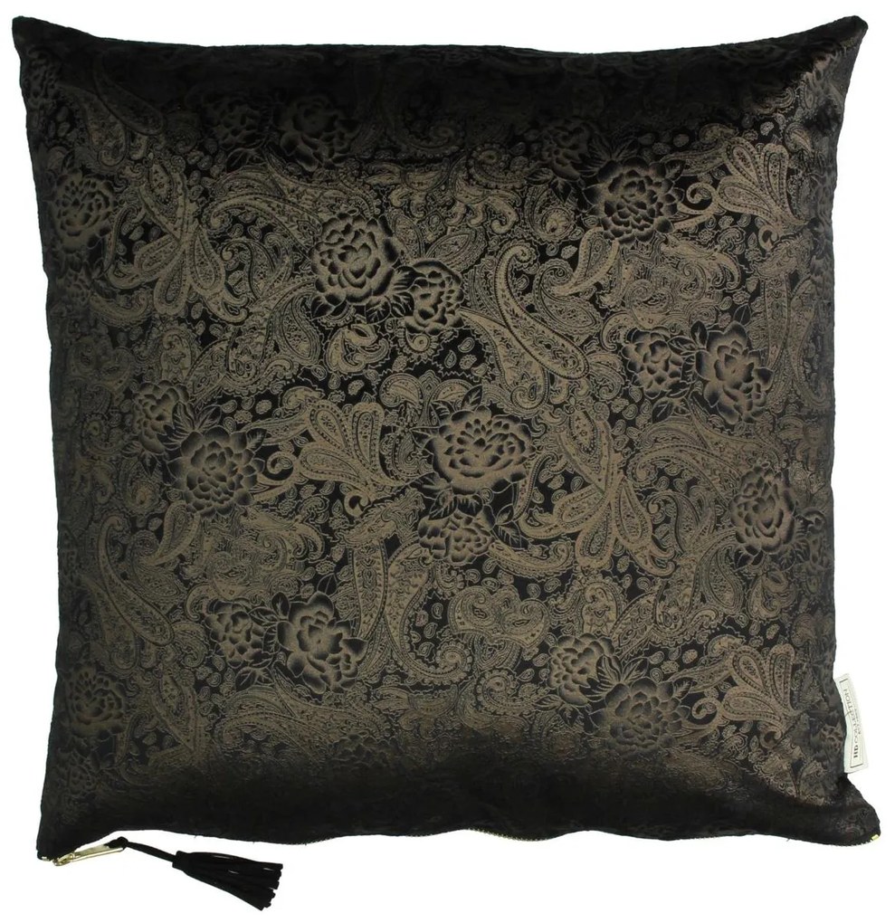 Μαξιλάρι ArteLibre Paisley Μαύρο Βελούδο 45x45cm