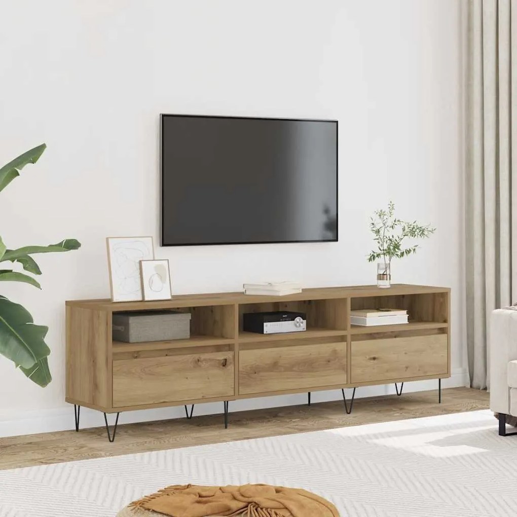 vidaXL Έπιπλο Τηλεόρασης τεχνίτης Δρυς 150x30x44,5 εκ.