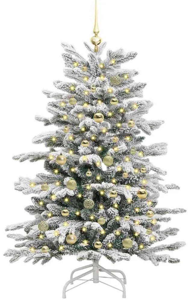 vidaXL Τεχνητό Χριστουγεννιάτικο Δέντρο με Άξονα Λευκό 150 cm