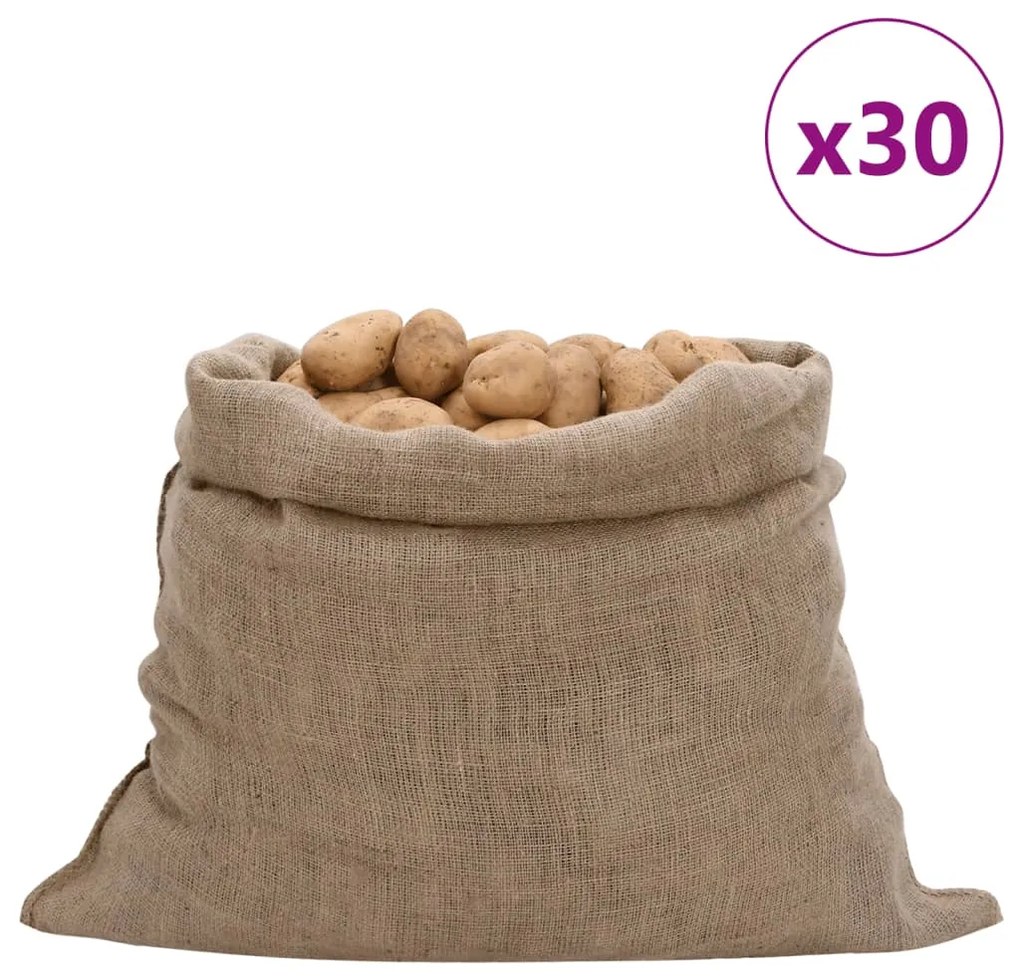 vidaXL Σακιά Γιούτας 30 Τεμ. 100 x 110 εκ. από Γιούτα 220 gsm