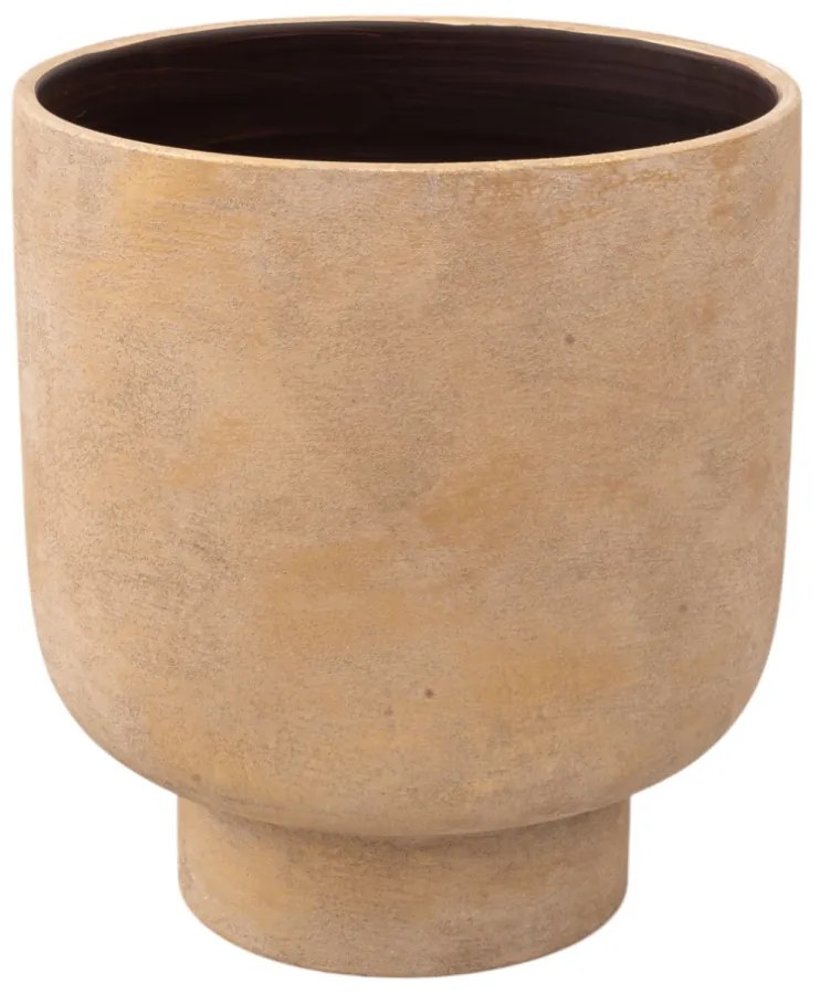 Κασπώ Κεραμικό Μπεζ-Χρυσό 33,5x37,5εκ. Zen Collection 25.24.51690