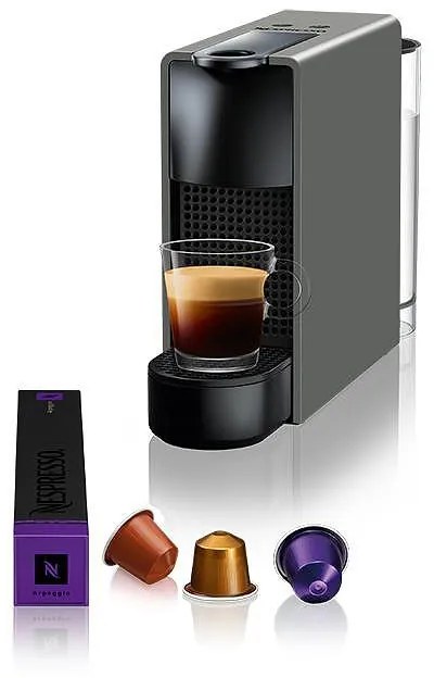 Krups Essenza Mini Καφετιέρα για Κάψουλες Nespresso Πίεσης 19bar, Γκρι