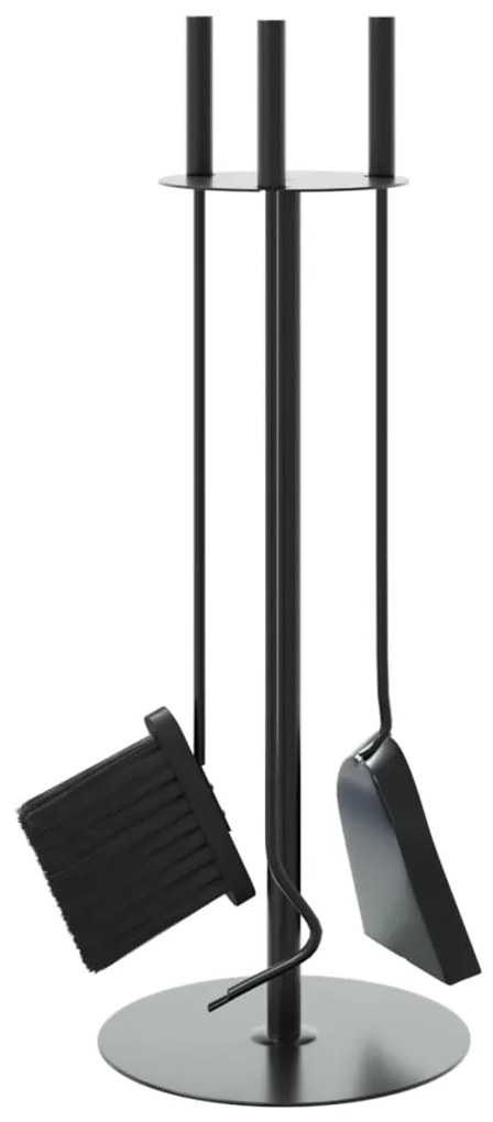 vidaXL Σετ Εργαλείων Τζακιού 4 Τεμαχίων 22x59 εκ. Ατσάλινο