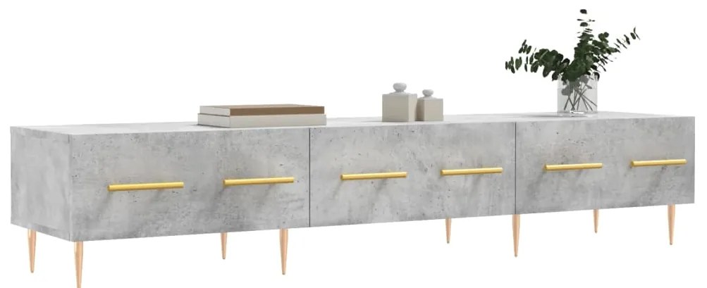 vidaXL Έπιπλο Τηλεόρασης Γκρι Σκυροδέματος 150x36x30 εκ. Επεξ. Ξύλο