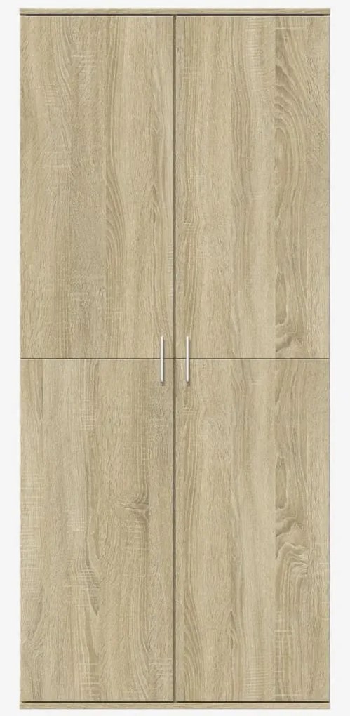 vidaXL Ντουλάπι Sonoma Δρυς 80x35x180 εκ. από Επεξεργασμένο Ξύλο