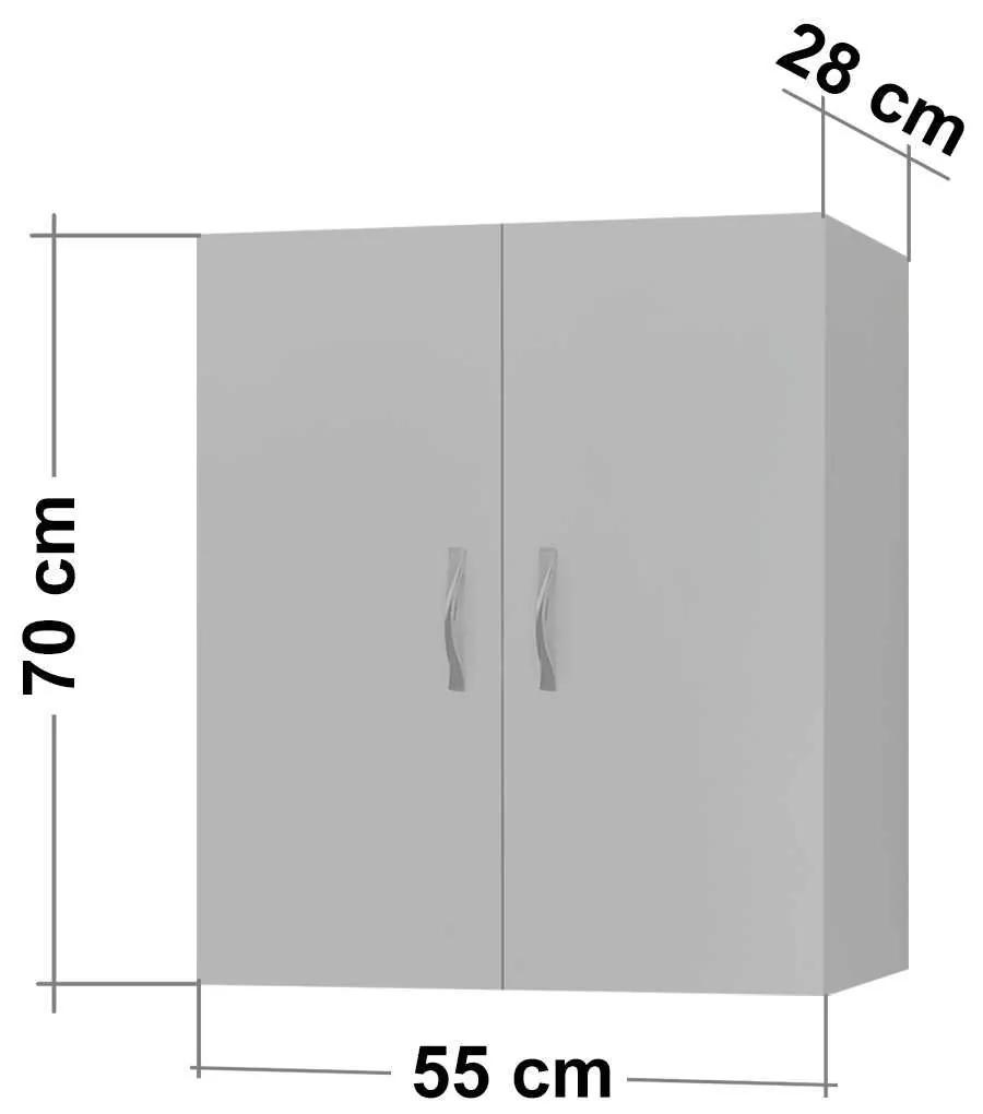 Ντουλάπι Μπάνιου WIDELENE Λευκό Μοριοσανίδα 55x28x70cm - 14870199