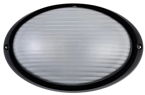 Πλαφονιέρα Φωτιστικό Οροφής 1xE27 ΙΡ45 Φ22cm Aca-HI5072BMS-Μαύρο HI5072BMS