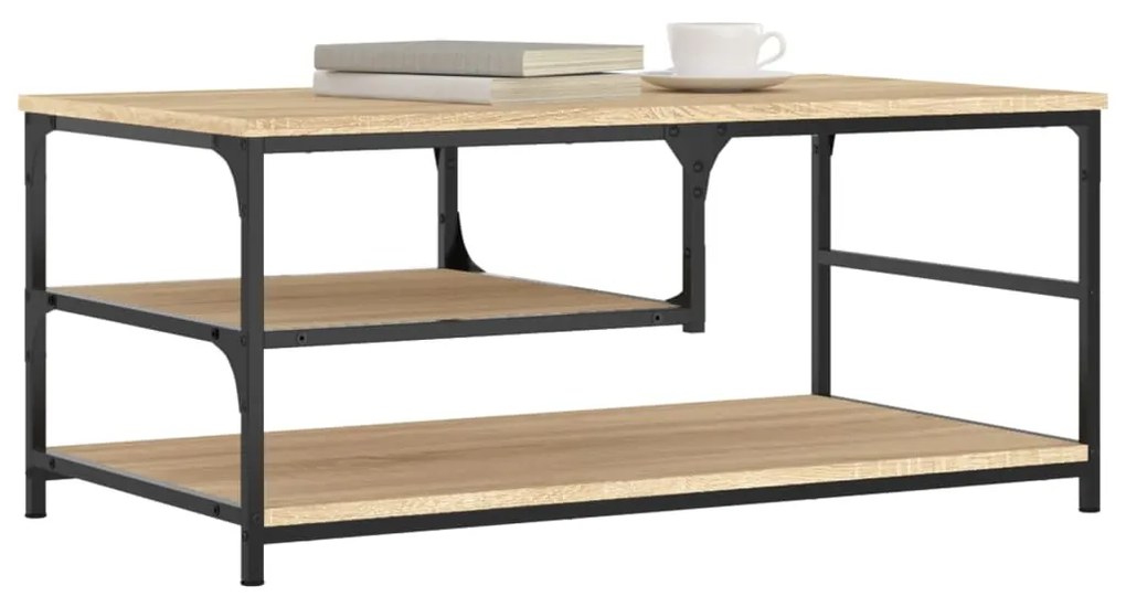 vidaXL Τραπεζάκι Σαλονιού Sonoma Δρυς 90 x 49 x 40 εκ. Επεξεργ. Ξύλο