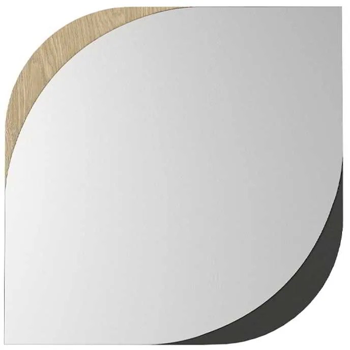 Καθρέπτης τοίχου Lava Μegapap χρώμα rota oak - ανθρακί 70x2,2x70εκ.
