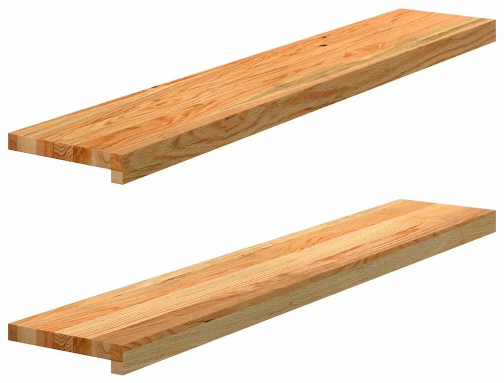 vidaXL Περβάζια παραθύρων 2 τεμ. Αν. Καφέ 110x20x2εκ. Μασίφ Ξύλο Δρυός