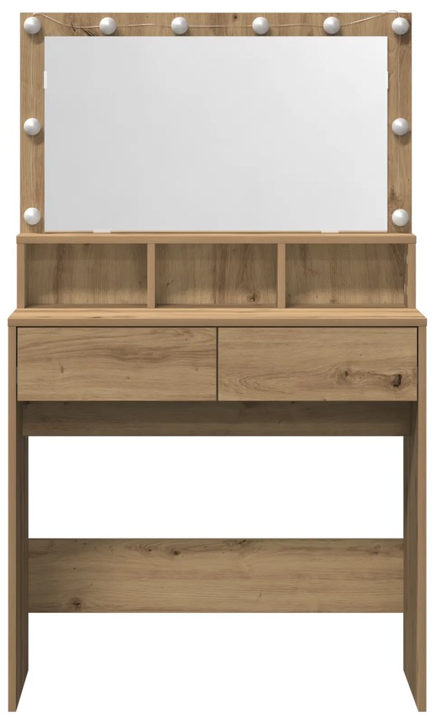 vidaXL Τραπέζι περιποίησης με συρτάρι artisan δρυς 80 x 41 x 134.5 εκ.