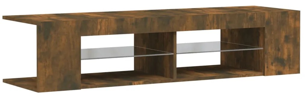 vidaXL Έπιπλο Τηλεόρασης με LED Καπνιστή Δρυς 135x39x30 εκ.