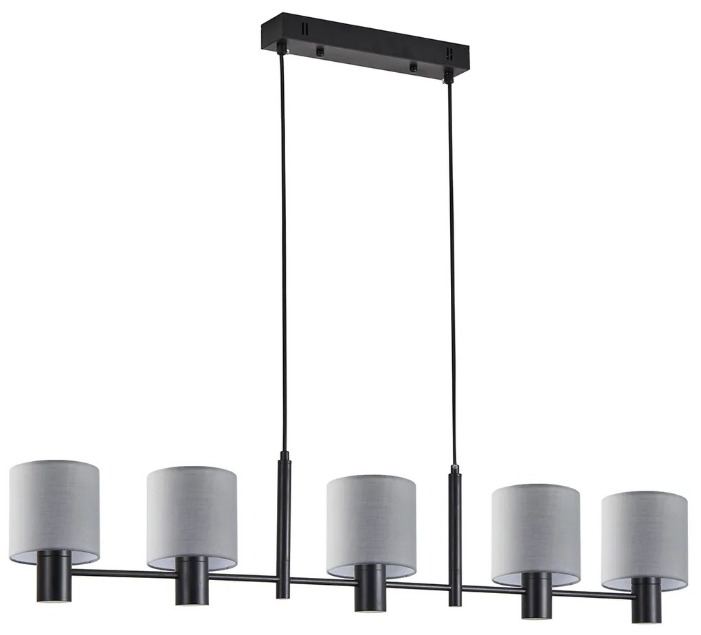 Φωτιστικό Οροφής  SE21-BL-120-SH2 ADEPT BLACK PENDANT GREY SHADE+ - 51W - 100W - 77-8294