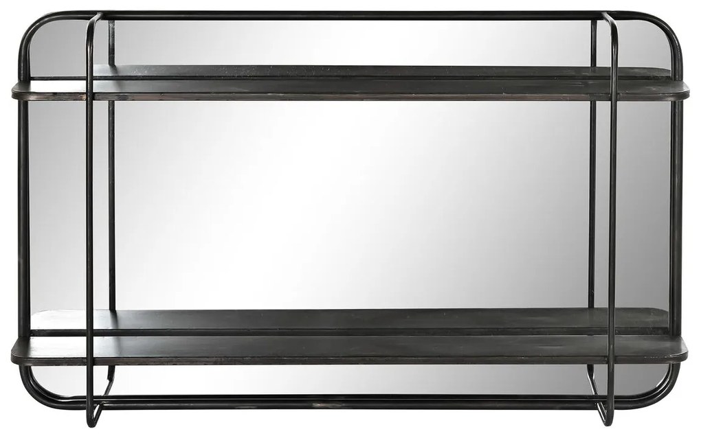 Τοίχο καθρέφτη DKD Home Decor Μαύρο 80 x 12 x 50 cm