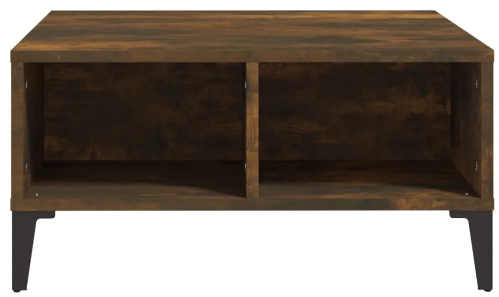 vidaXL Τραπεζάκι Σαλονιού Καπνιστή Δρυς 60x60x30 εκ. από Μοριοσανίδα