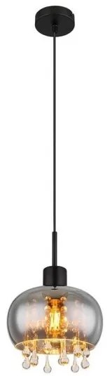 Κρεμαστό Φωτιστικό Οροφής E27 Μαύρο Φ21 Gorry 15839H1 Globo Lighting-15839H-Μαύρο 15839H