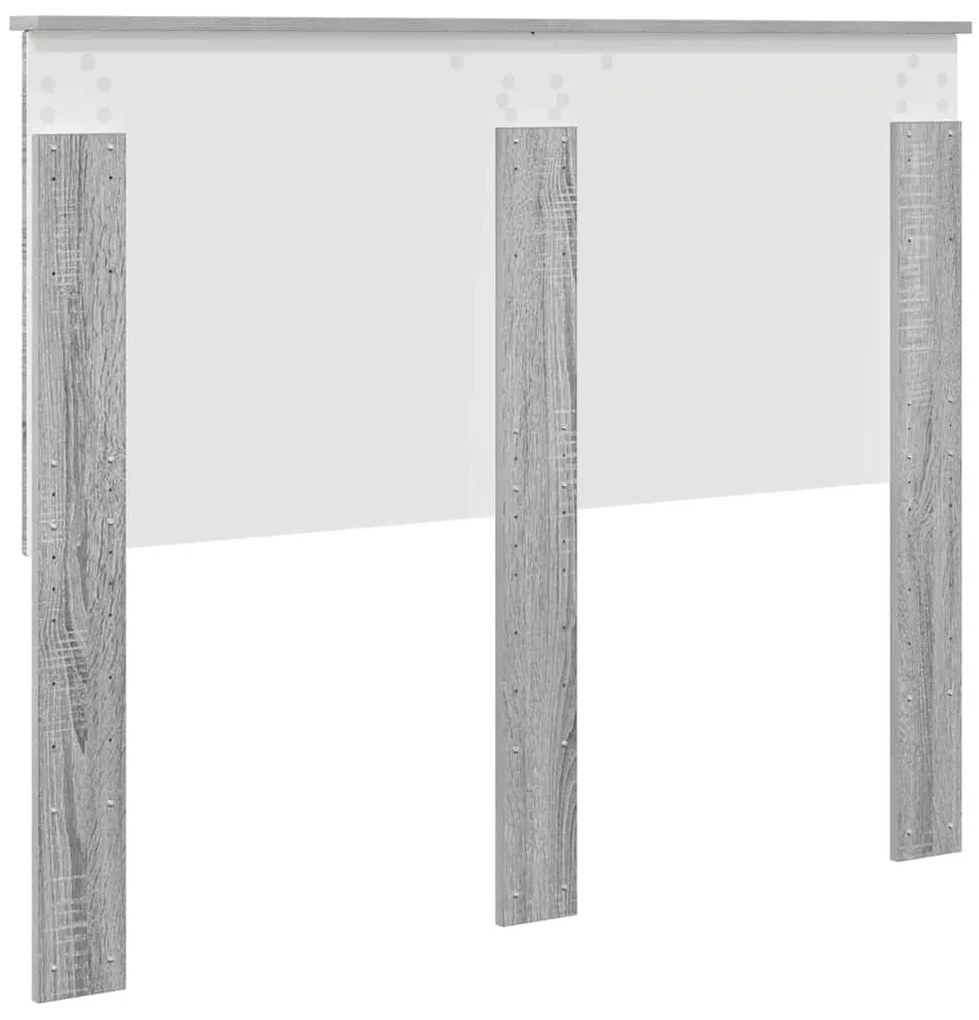 vidaXL Κεφαλάρι με κεφαλάρι Γκρίζο Σονομα 135 cm Επεξεργασμένο ξύλο