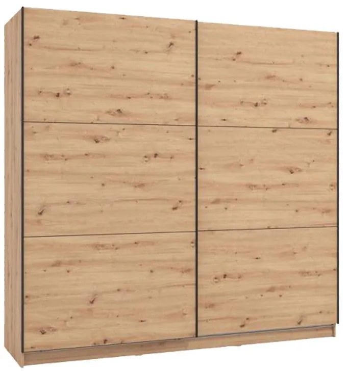 Ντουλάπα Sierra 220 Artisan Oak 217x62.5x210 εκ. 217x62.5x210 εκ.