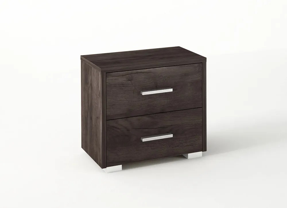 Intrahome Κομοδίνο με 2 συρτάρια σε χρώμα βέγγε 50x34x48 Intrahomesa-00652595