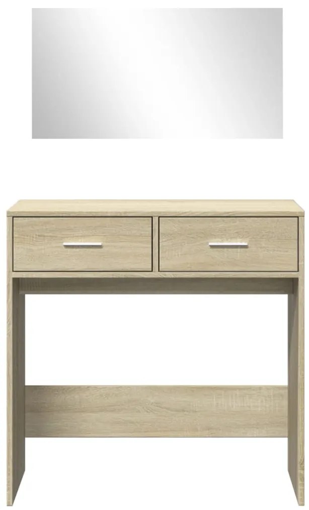 vidaXL Μπουντουάρ με Καθρέφτη Sonoma Δρυς 80 x 39 x 80 εκ.