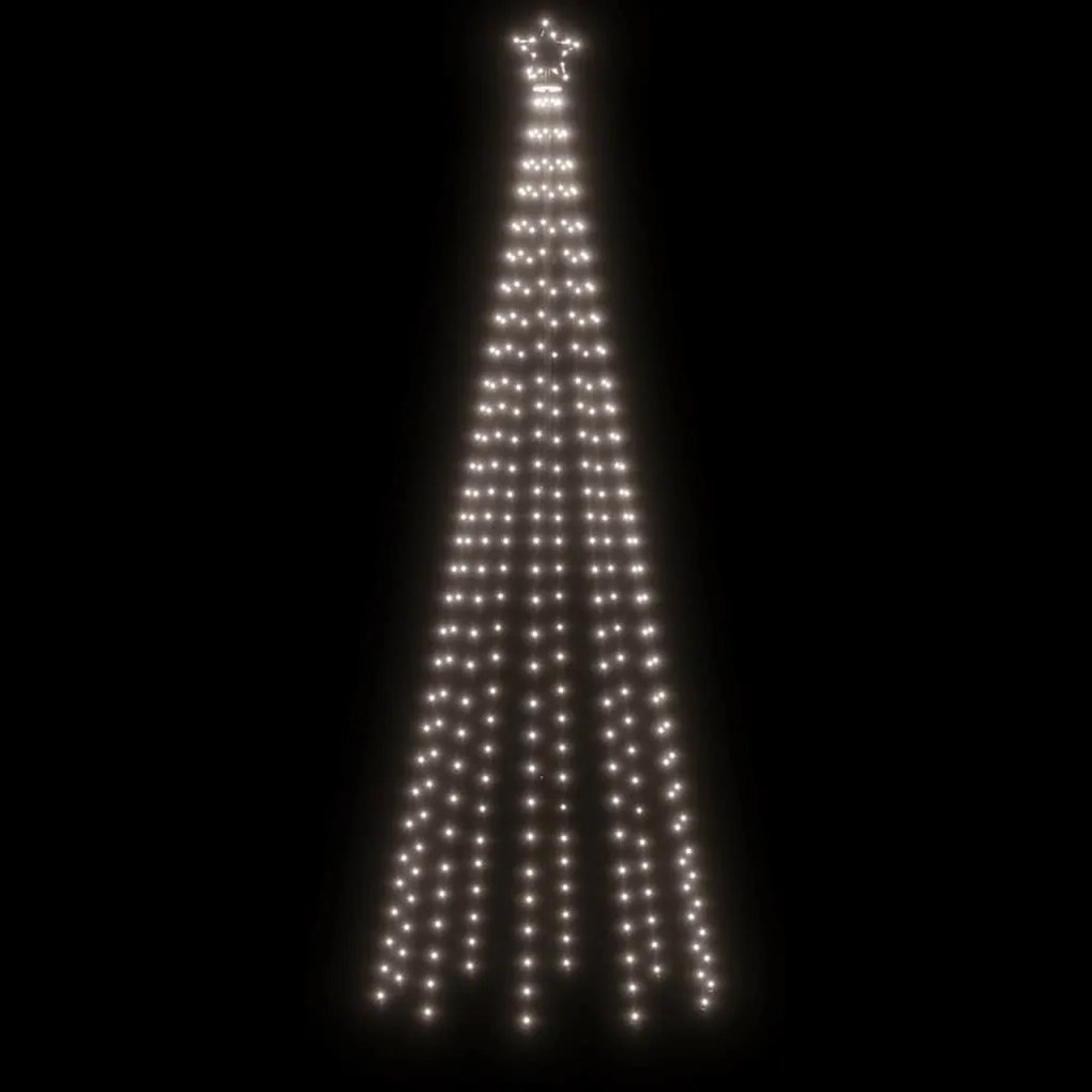 vidaXL Χριστουγεννιάτικο Δέντρο Κώνος 310 LED Ψυχρό Λευκό 100x300 εκ.