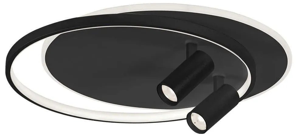 Φωτιστικό Οροφής -Πλαφονιέρα Smart 4265500 55x11,5cm Led 3386Lm 61W 3000K Black Viokef Acrylic,Steel