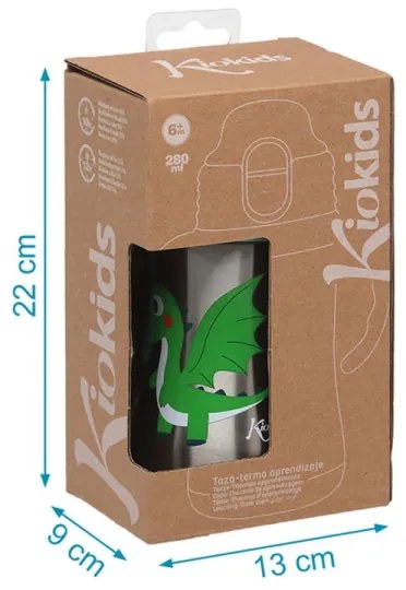 Kiokids Παγούρι Θερμός με Λαβές Dragon 280ml. 6+Μ